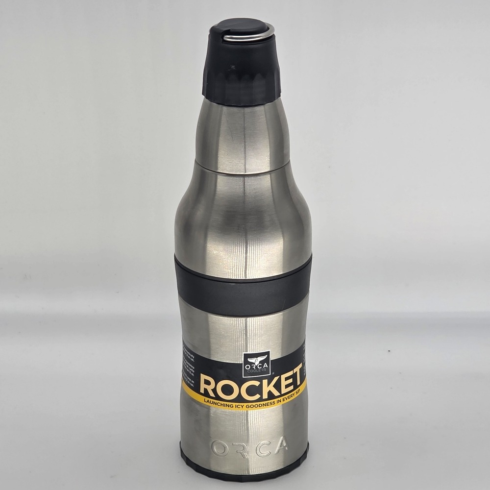 Orca Rocket Bottle And Can Holder Stainless Steel 12 Oz Double Walled New